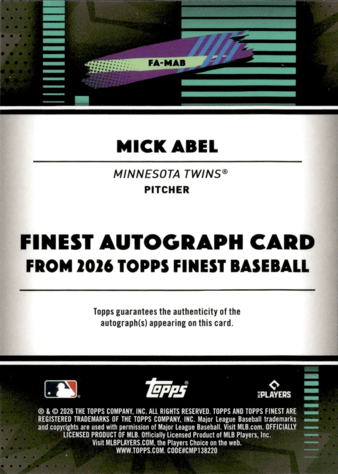 Mick Abel card back