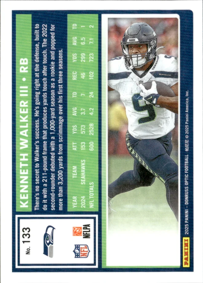 Kenneth Walker III card back