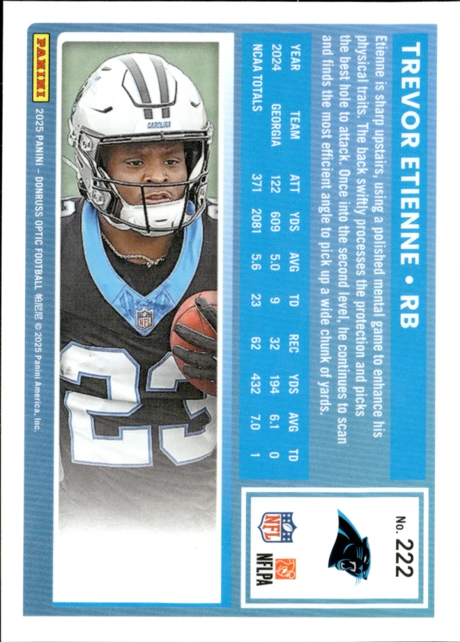 Trevor Etienne card back