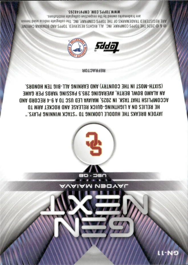 Jayden Maiava card back