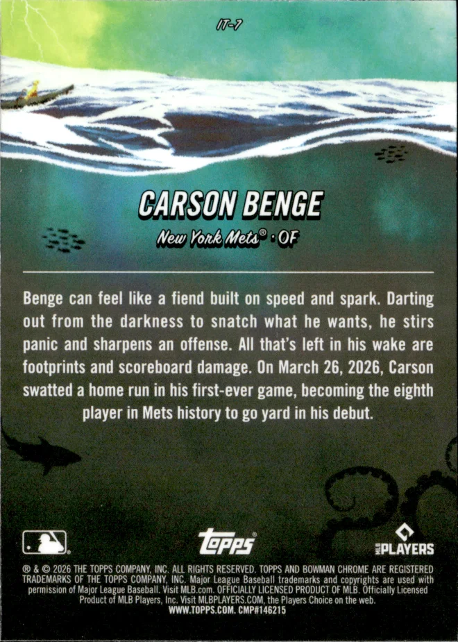 Carson Benge card back