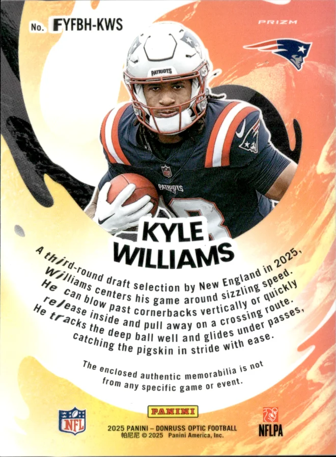 Kyle Williams card back