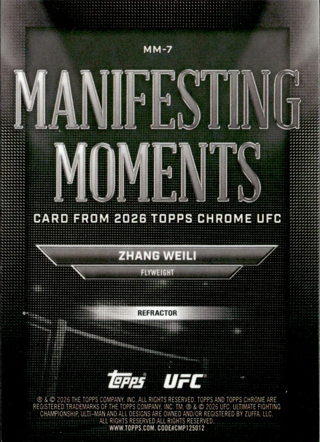 Zhang Weili card back