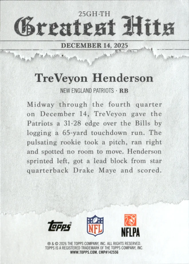 TreVeyon Henderson card back