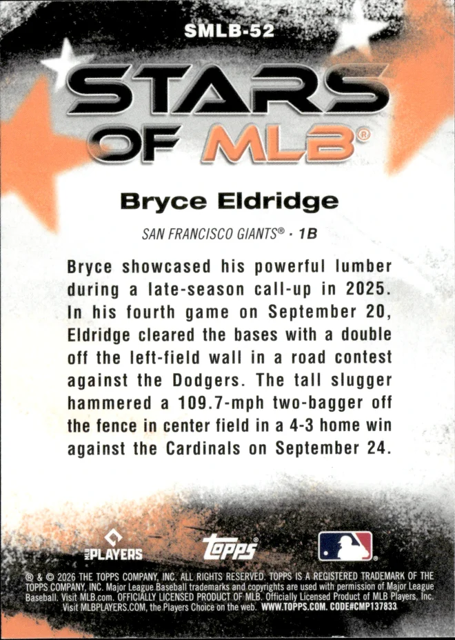 Bryce Eldridge card back