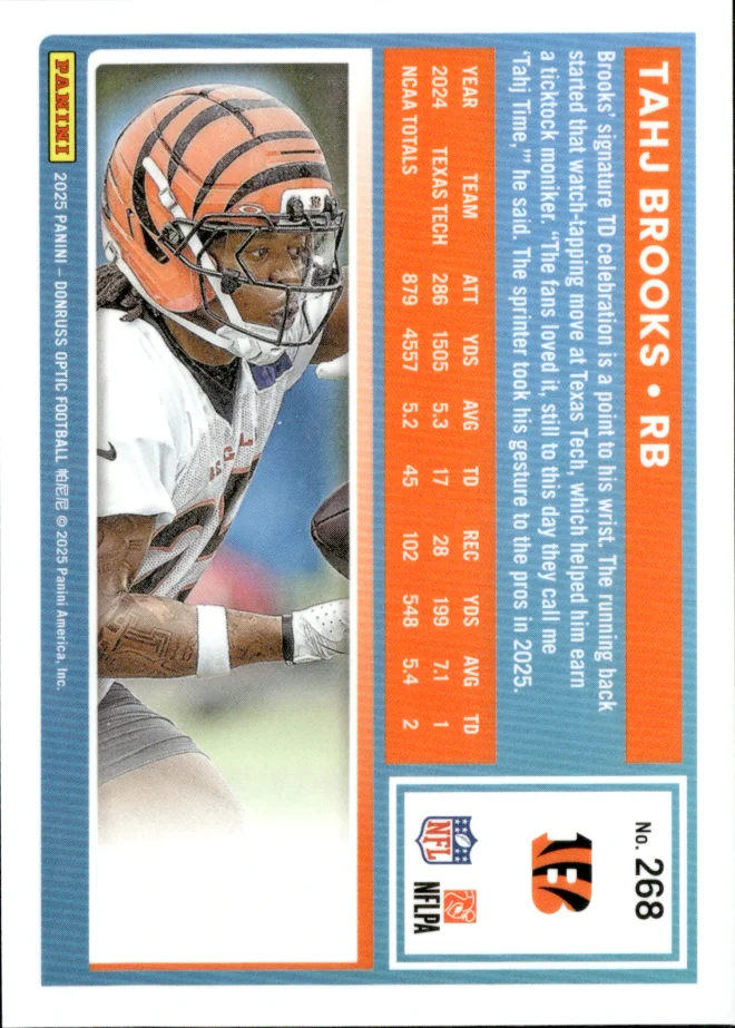 Tahj Brooks card back