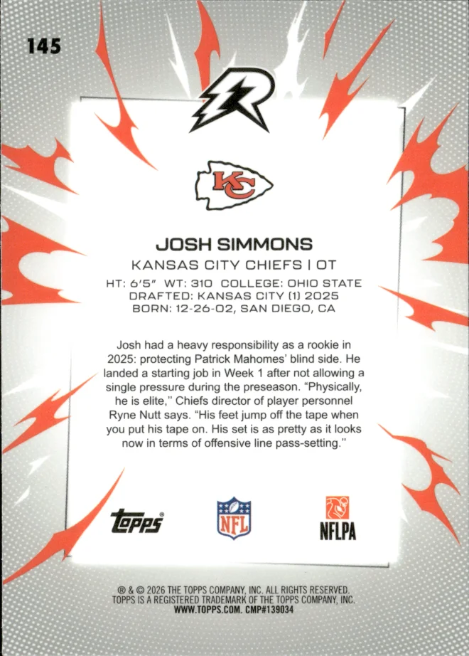 Josh Simmons card back