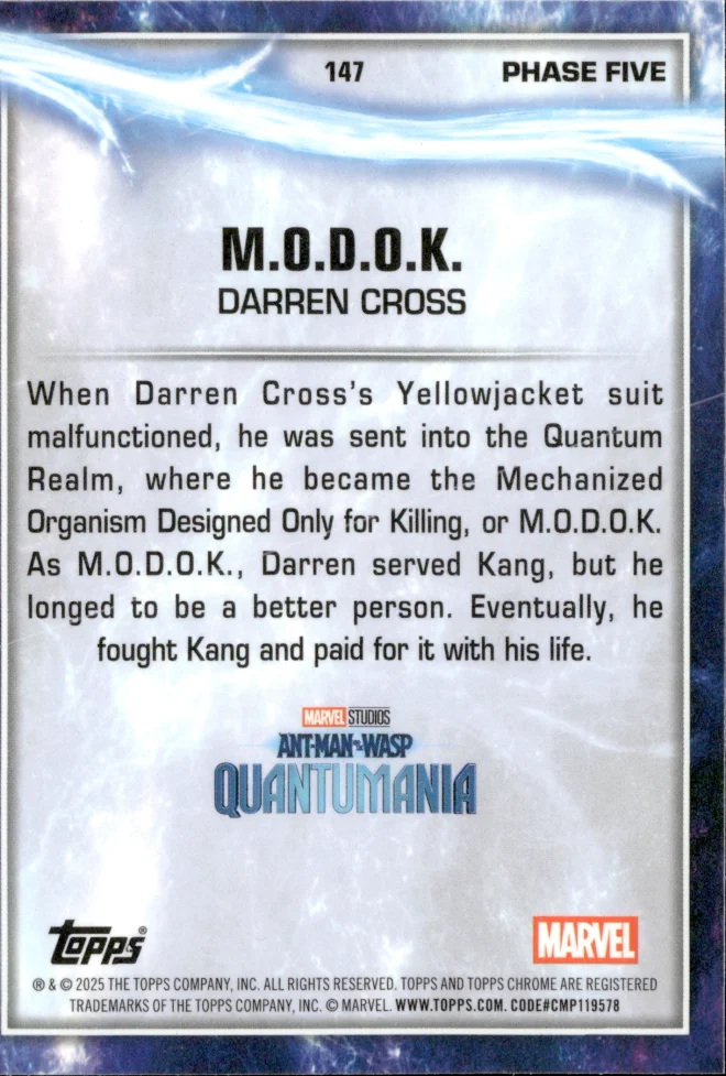 Darren Cross card back