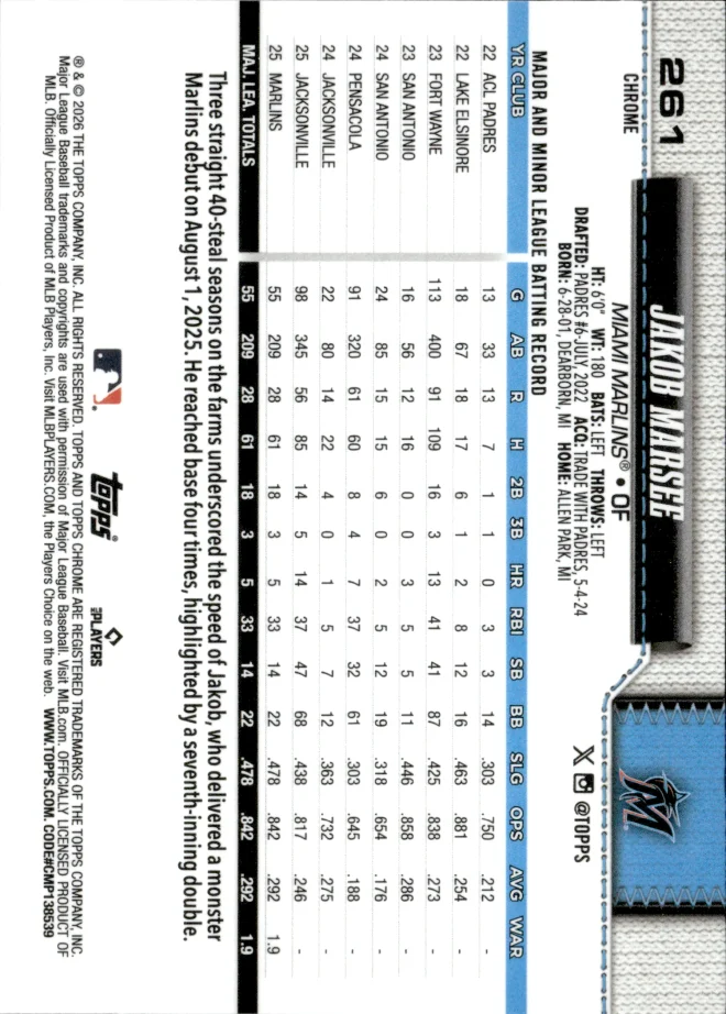Jakob Marsee card back