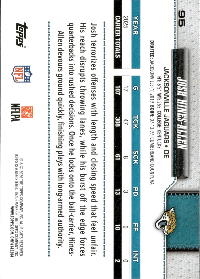 Josh Hines-Allen card back