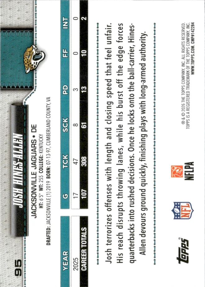 Josh Hines-Allen card back