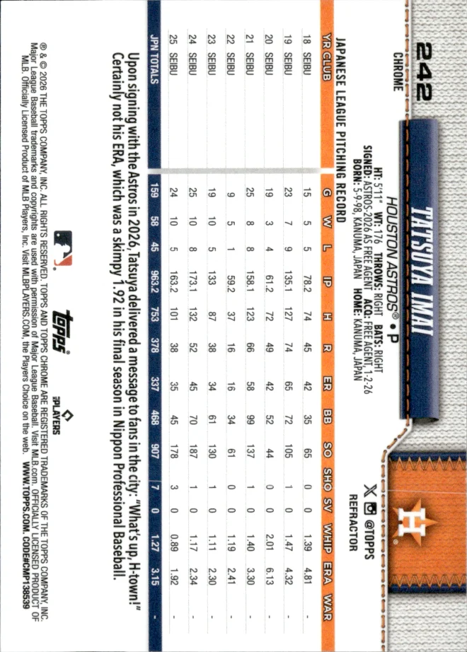Tatsuya Imai card back