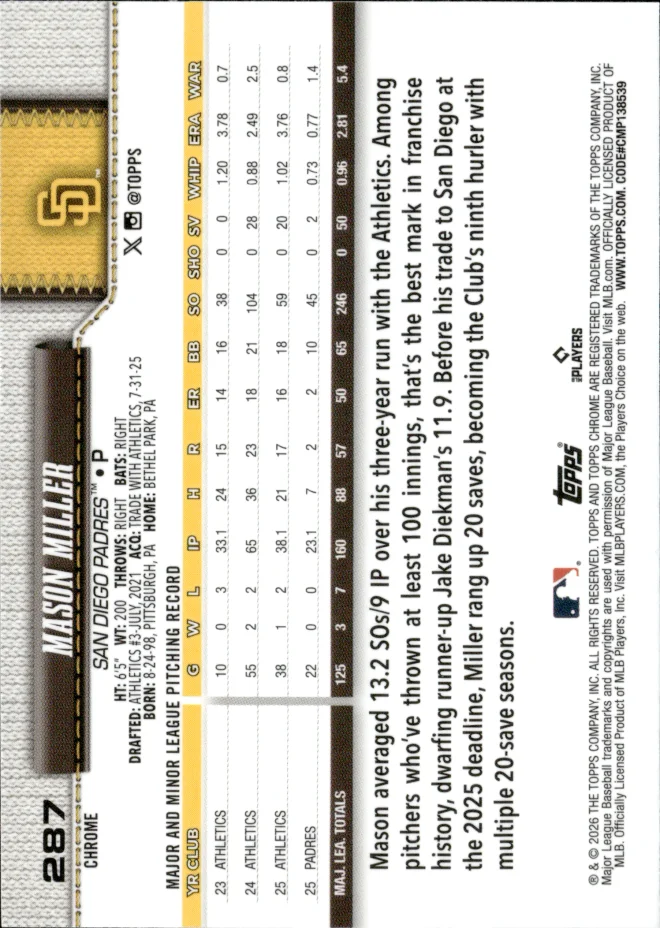 Mason Miller card back