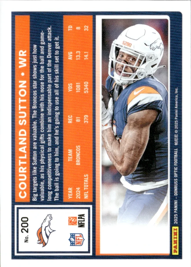Courtland Sutton card back