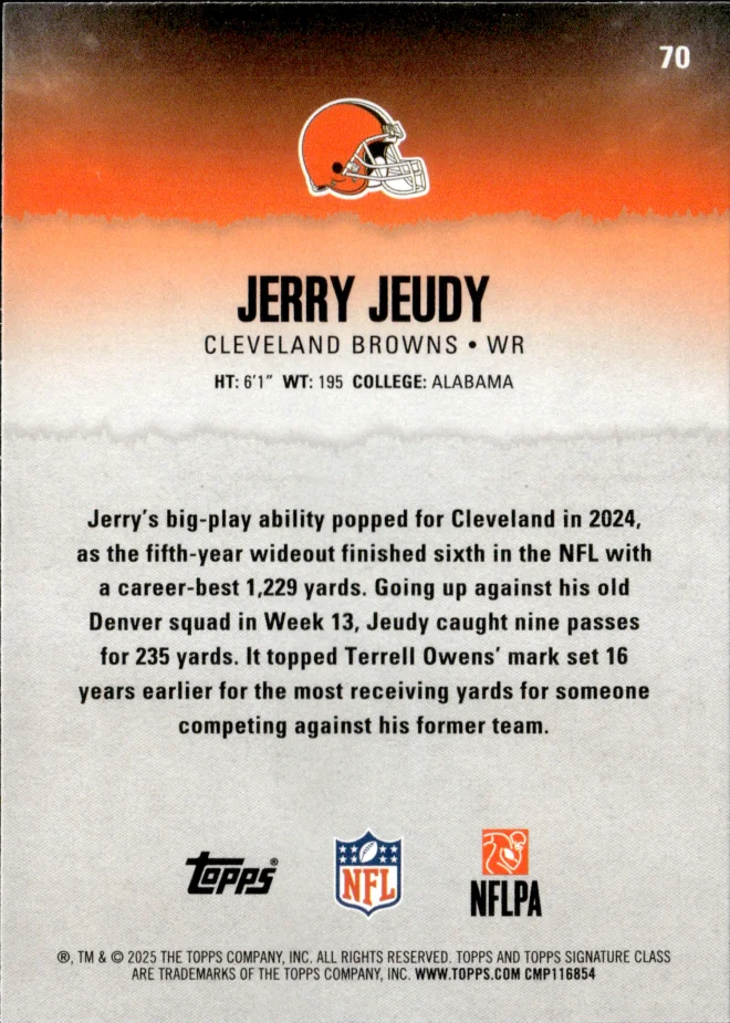 Jerry Jeudy card back