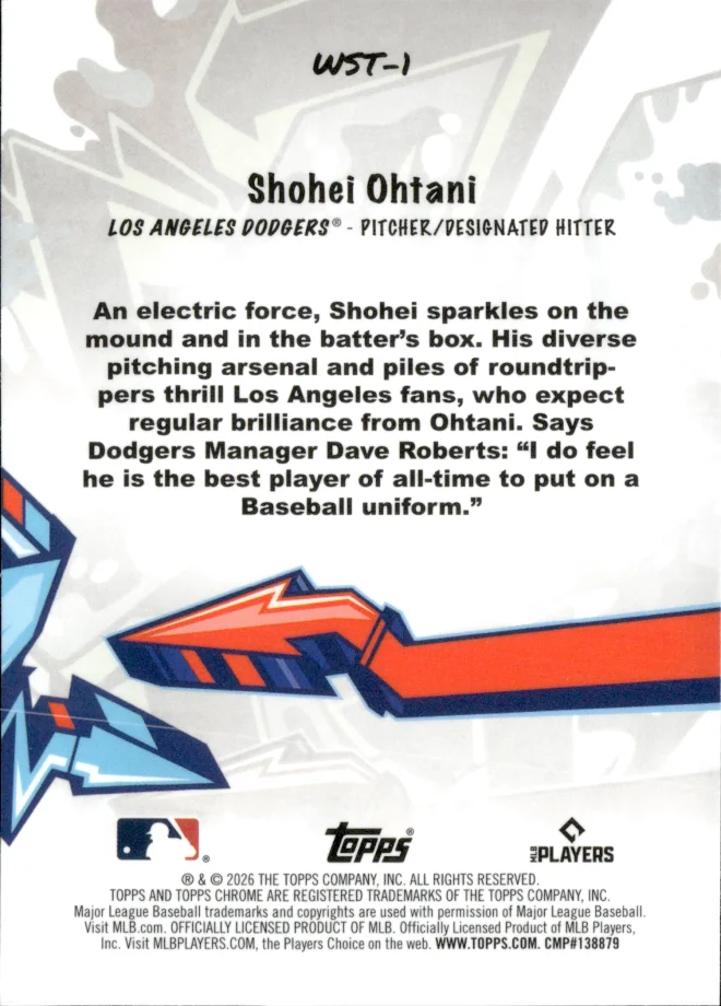 Shohei Ohtani card back