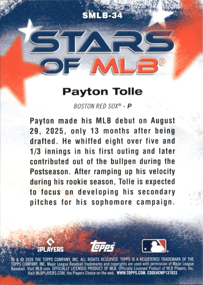 Payton Tolle card back