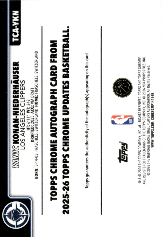 Yanic Konan-Niederhäuser card back