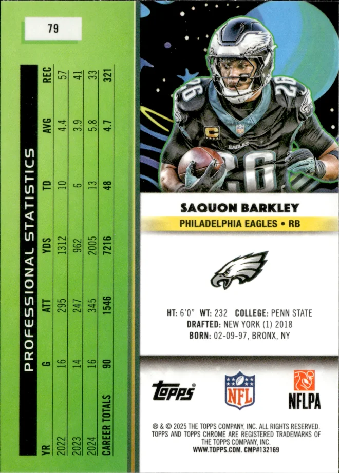 Saquon Barkley card back