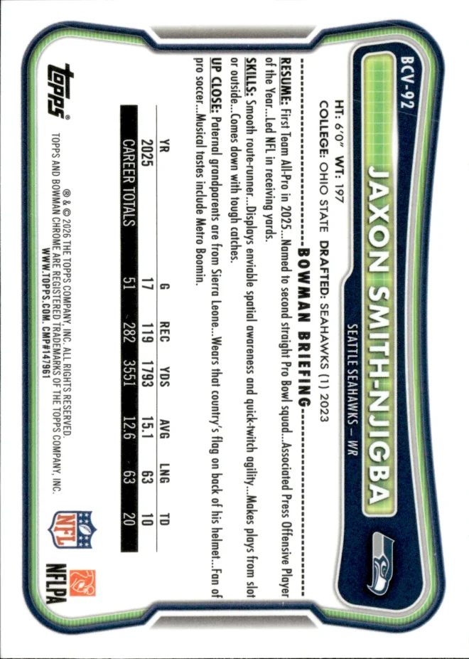 Jaxon Smith-Njigba card back