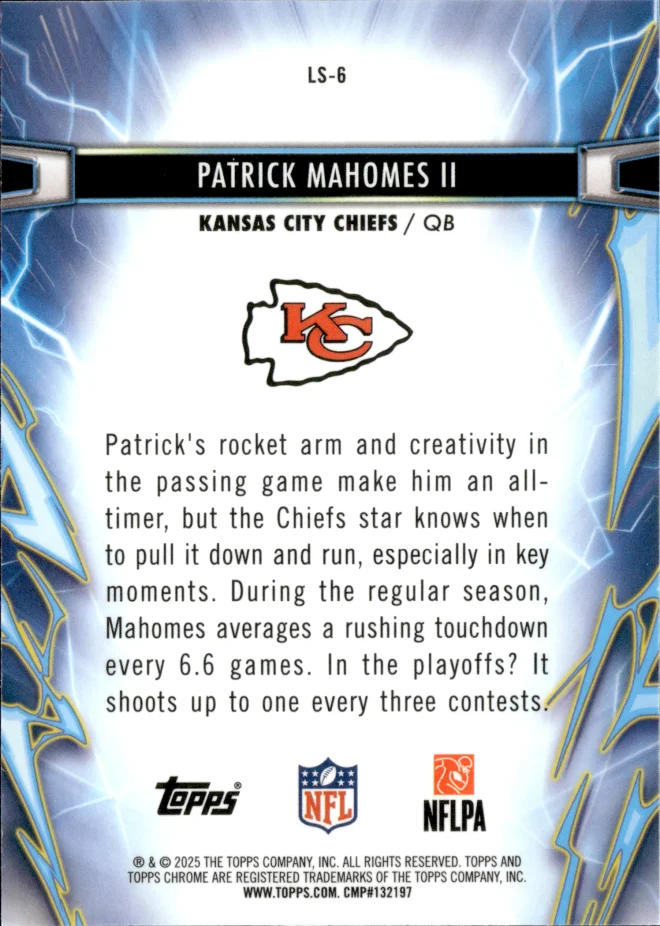Patrick Mahomes II card back