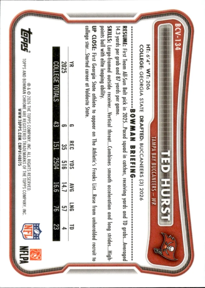 Ted Hurst card back