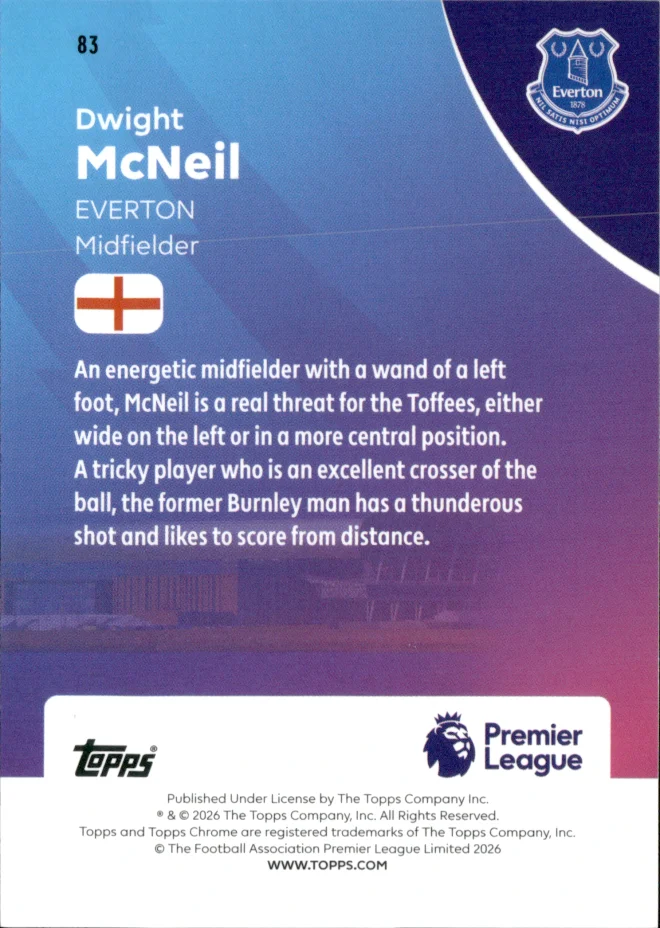Dwight McNeil card back