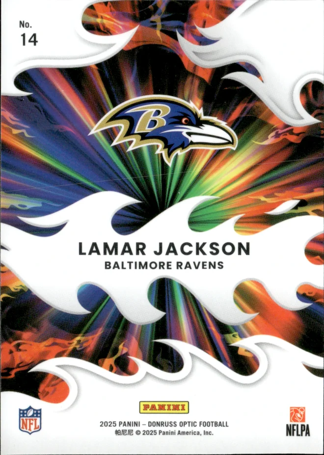 Lamar Jackson card back