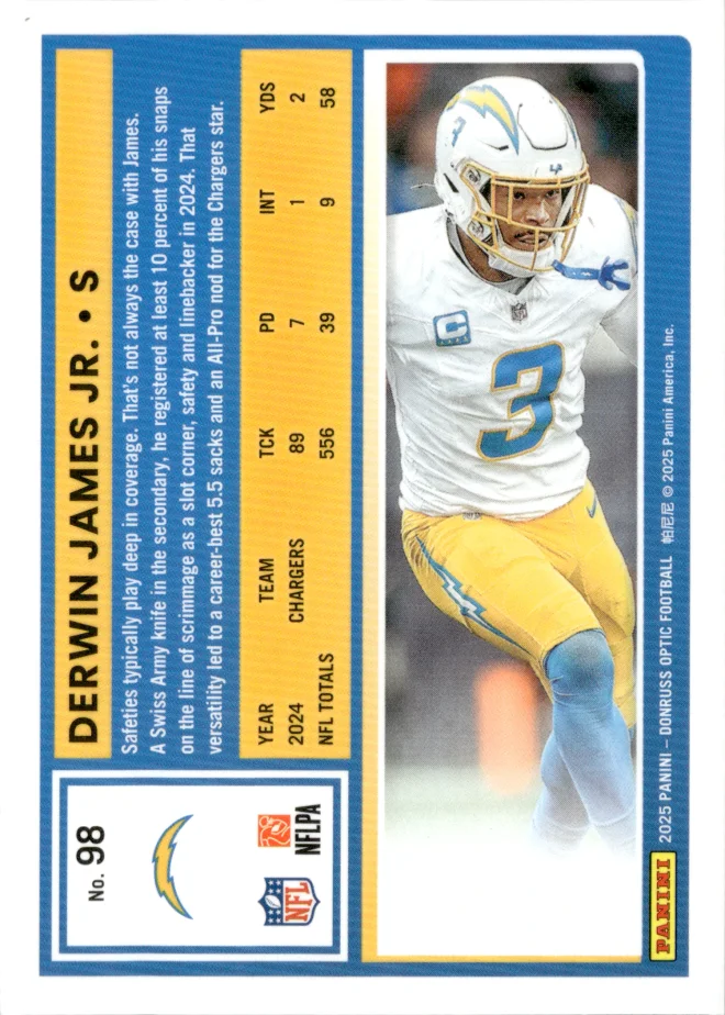 Derwin James Jr. card back
