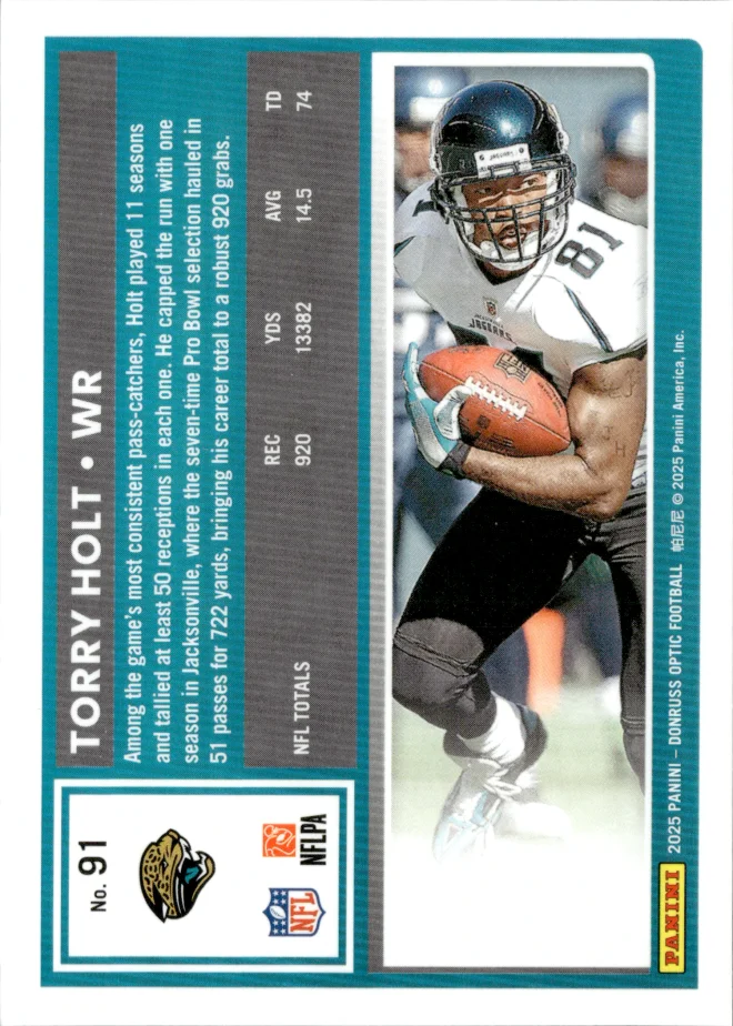 Torry Holt card back