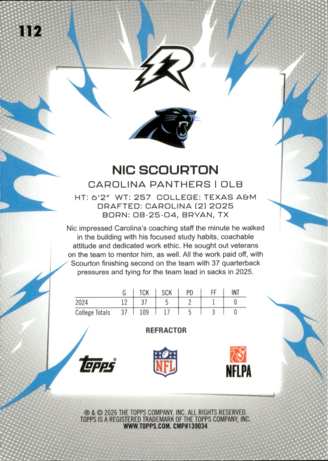 Nic Scourton card back
