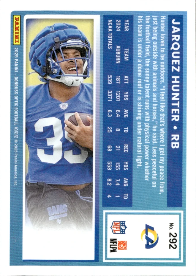 Jarquez Hunter card back