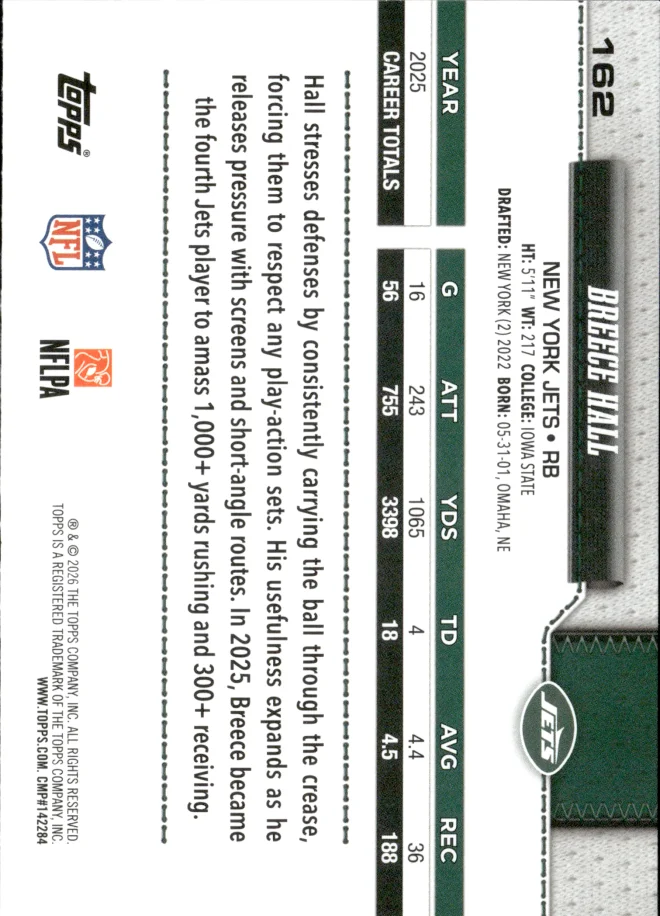 Breece Hall card back
