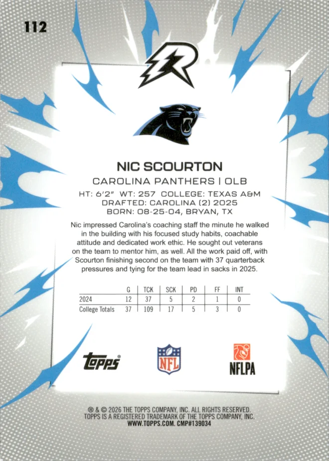 Nic Scourton card back