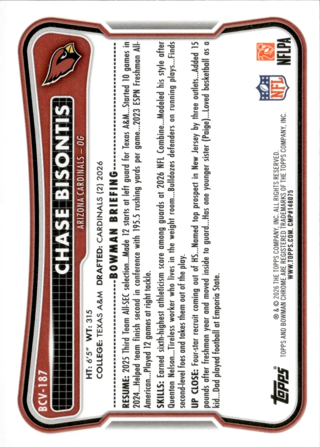 Chase Bisontis card back