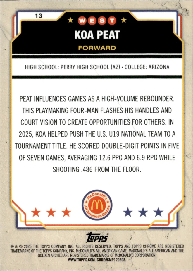 Koa Peat card back