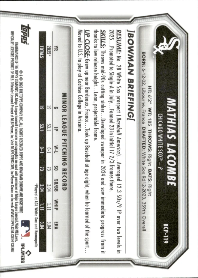 Mathias Lacombe card back
