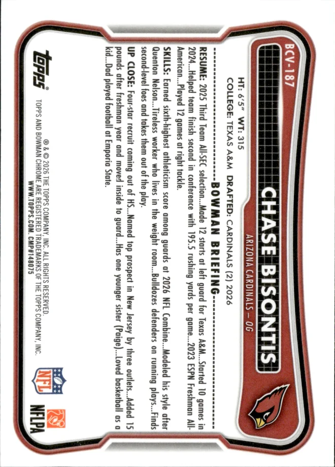 Chase Bisontis card back