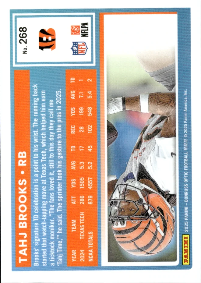 Tahj Brooks card back