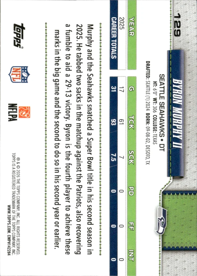 Byron Murphy II card back