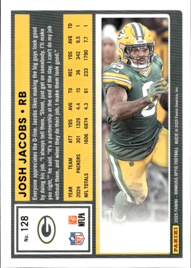 Josh Jacobs card back