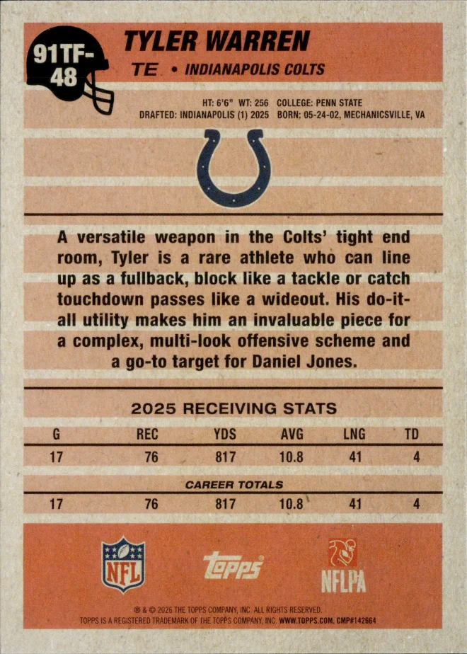 Tyler Warren card back