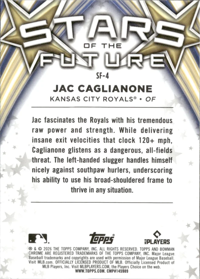 Jac Caglianone card back