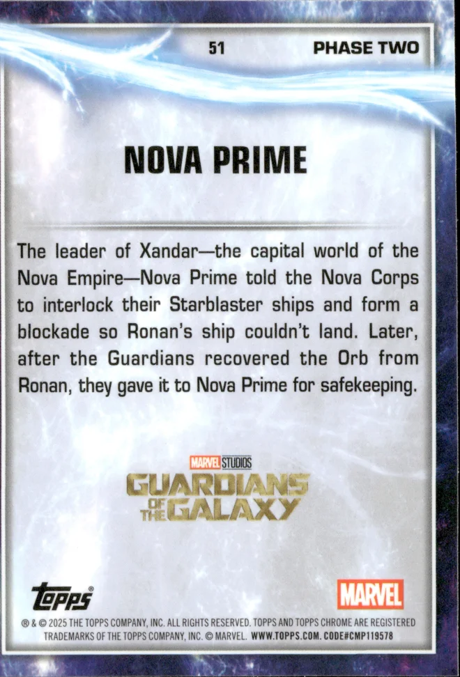 Nova Prime card back