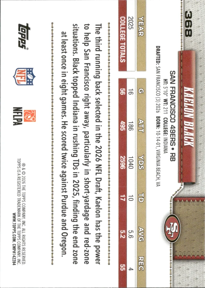 Kaelon Black card back