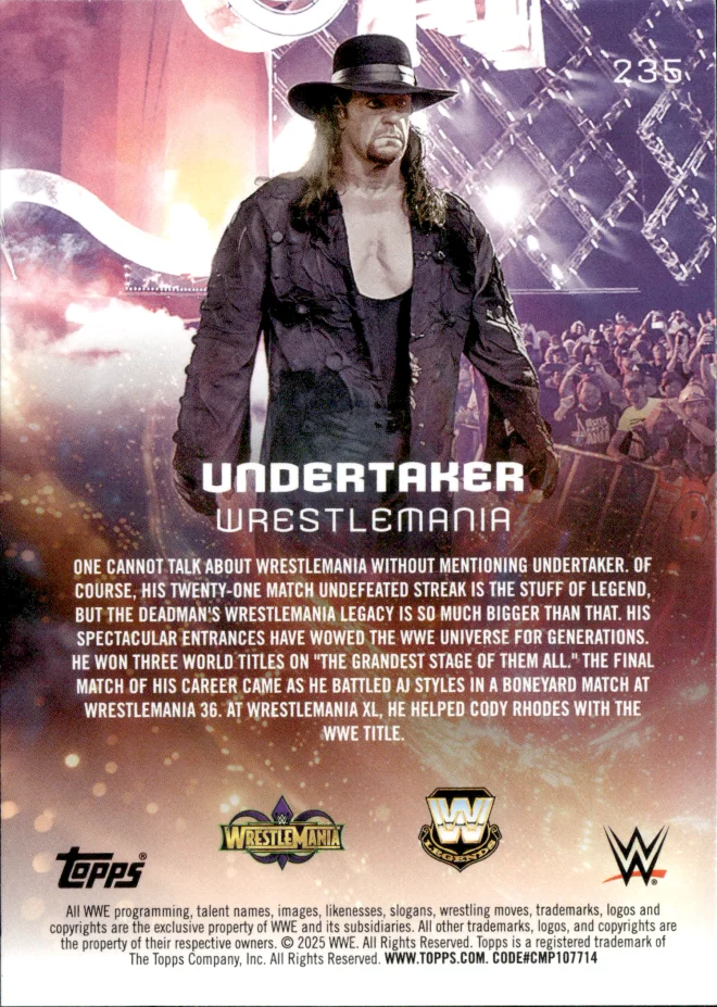 Undertaker card back