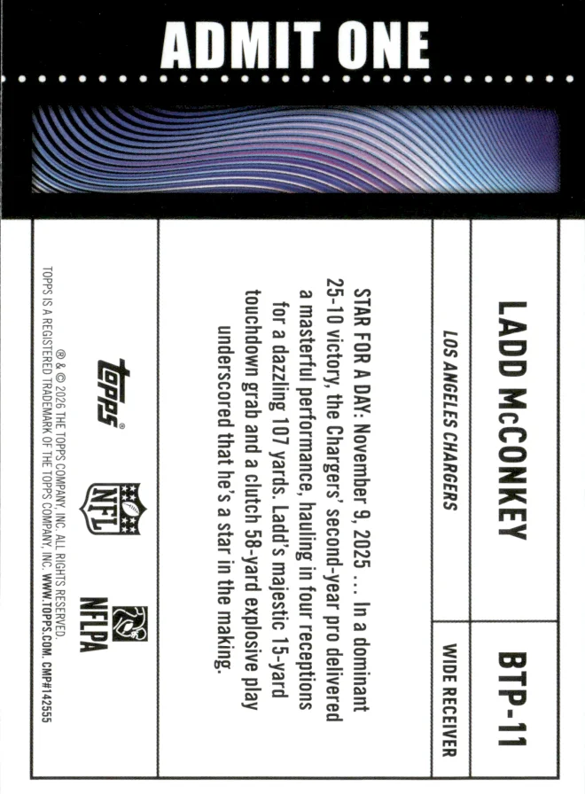 Ladd McConkey card back