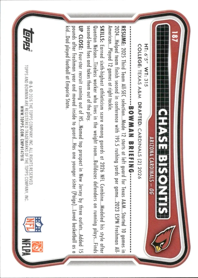 Chase Bisontis card back