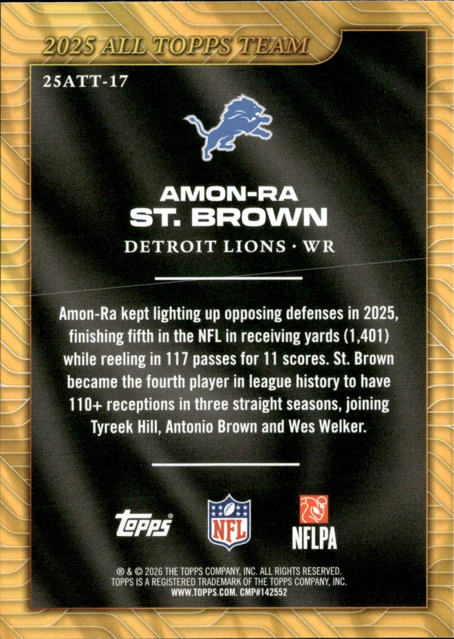 Amon-Ra St. Brown card back