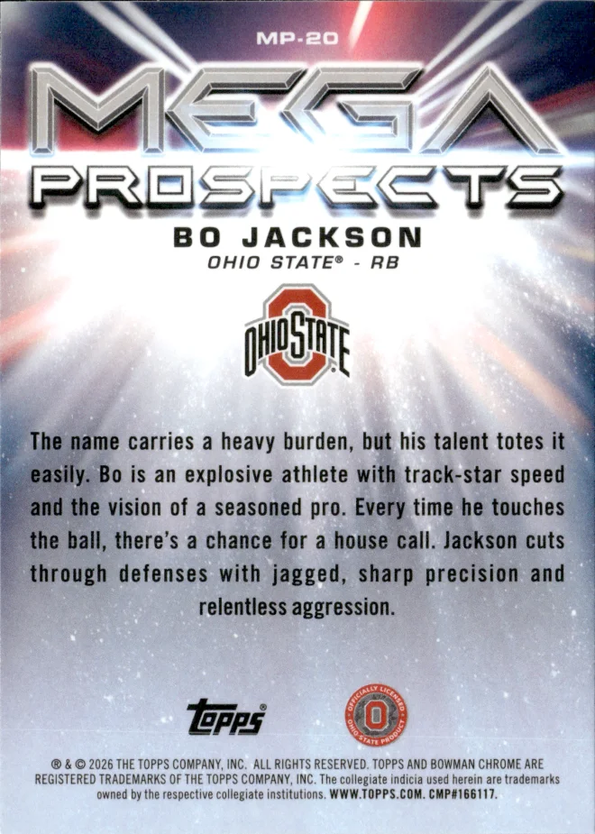 Bo Jackson card back